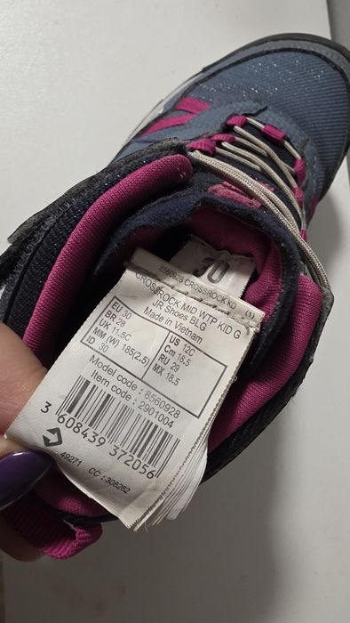 buty jesienne wodoodporne Quechua - rozmiar 30 - wkładka 19,5cm