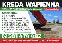 Kreda Wapienna 120zł/tona