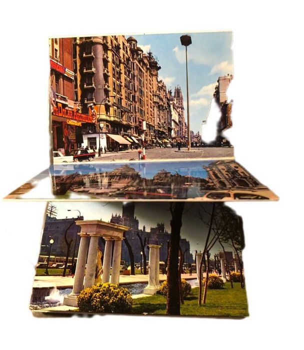 Livro Vintage com 12 Mini Postais Madrid Espanha