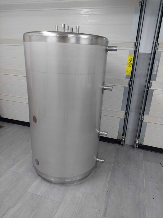 Bufor 1000L inox stal nierdzewna 316 z wężownicą.
