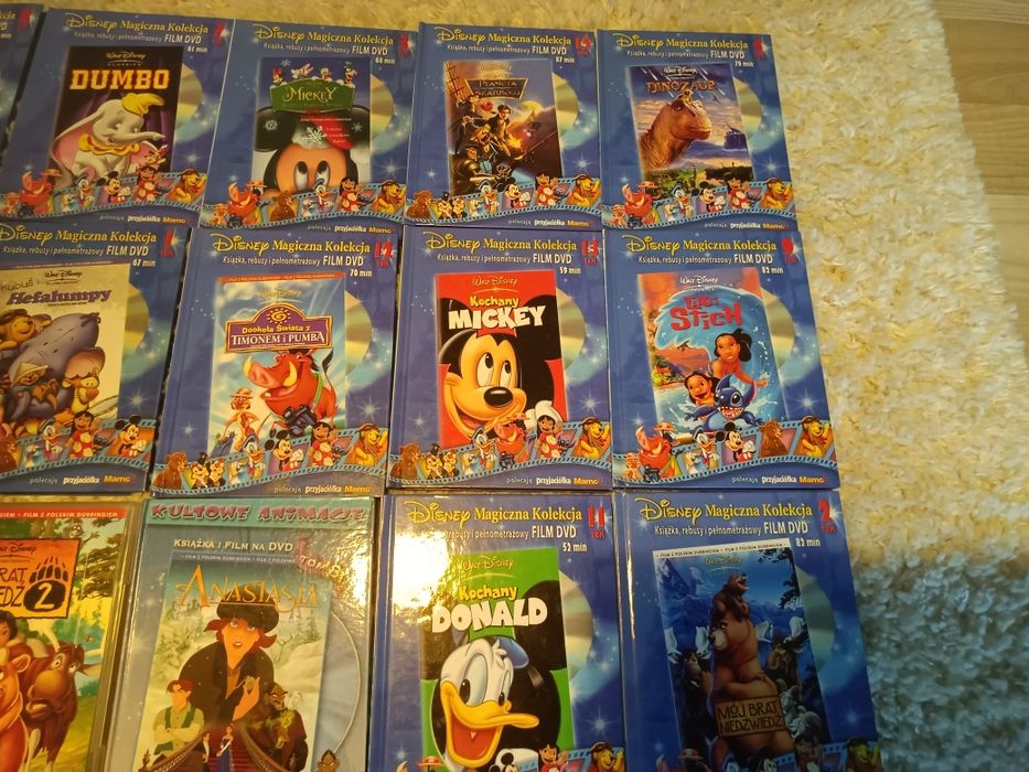 Bajki Disney  DVD kaczor Donald ,myszka Miki, Pocahontas ,Mulan i inne