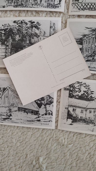Komplet pocztówek z lat 80-tych: Gołuchów