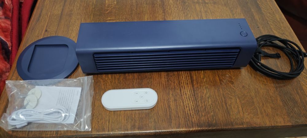 przenośny kompaktowy wentylator kolumnowy poziom pion USB C bateria