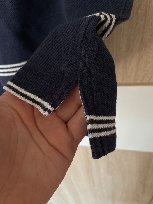 Koszulka Polo Tommy Hilfiger M granatowa paski logowana hit