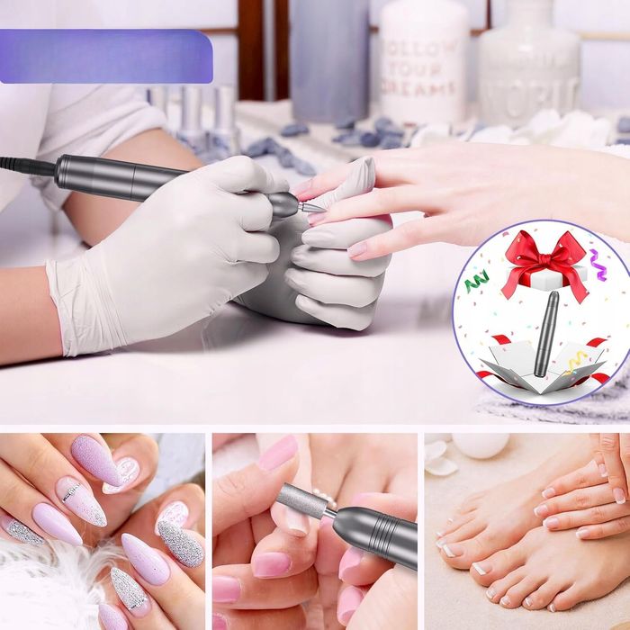 Frezarka do paznokci 20000 obr/min manicure pedicure żel akryl hybryda