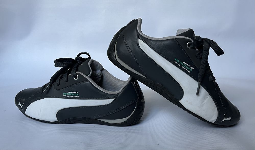 PUMA AMG PETRONAS Mercedes adidasy, półbuty, r. 39, szare i białe
