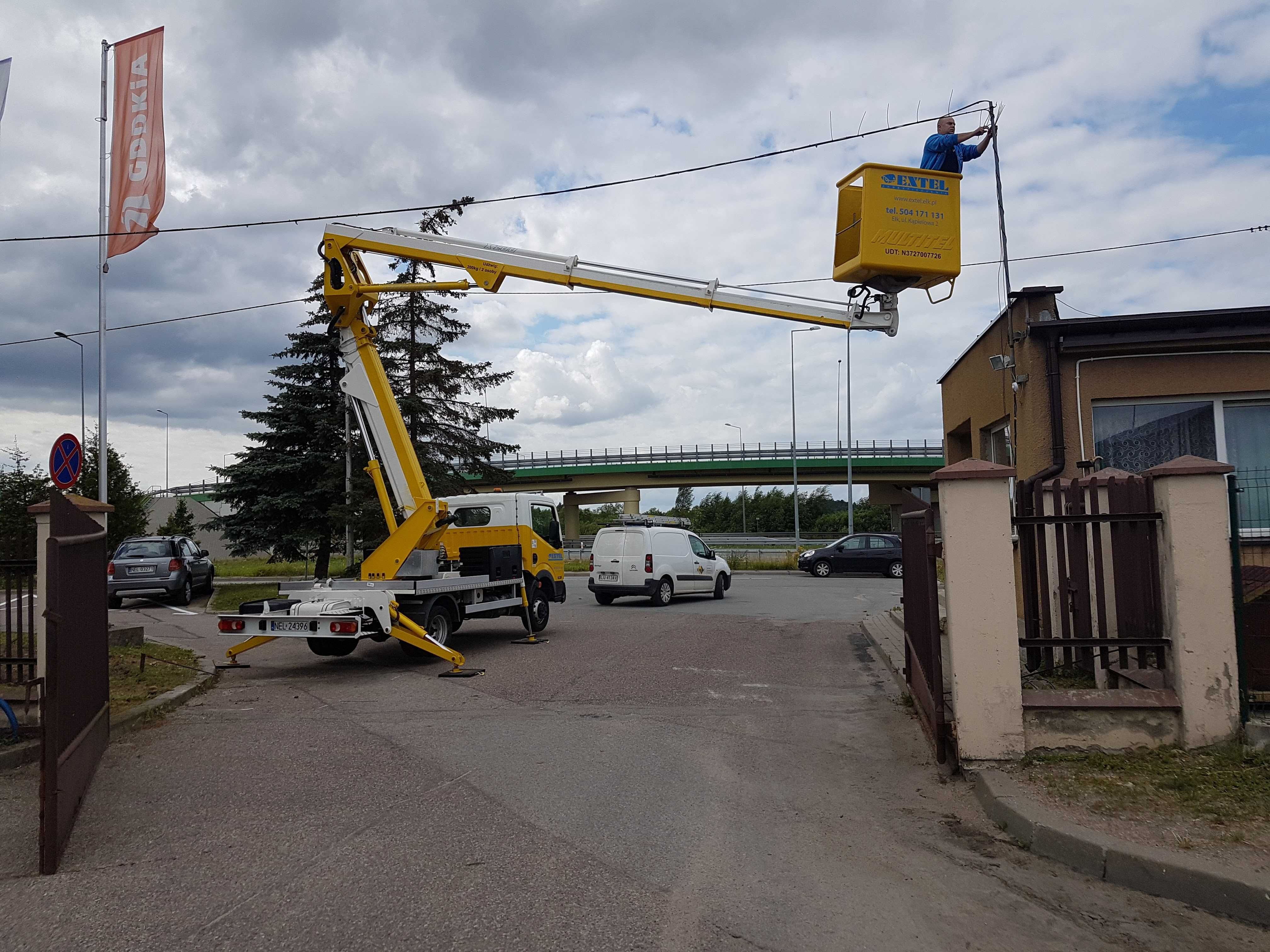 Wynajem podnośnika koszowego Elbląg, Morąg, Pasłęk, Orneta, Sztum