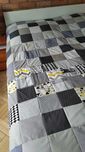Narzuta patchwork 195x220 "Szarości industrialne"
