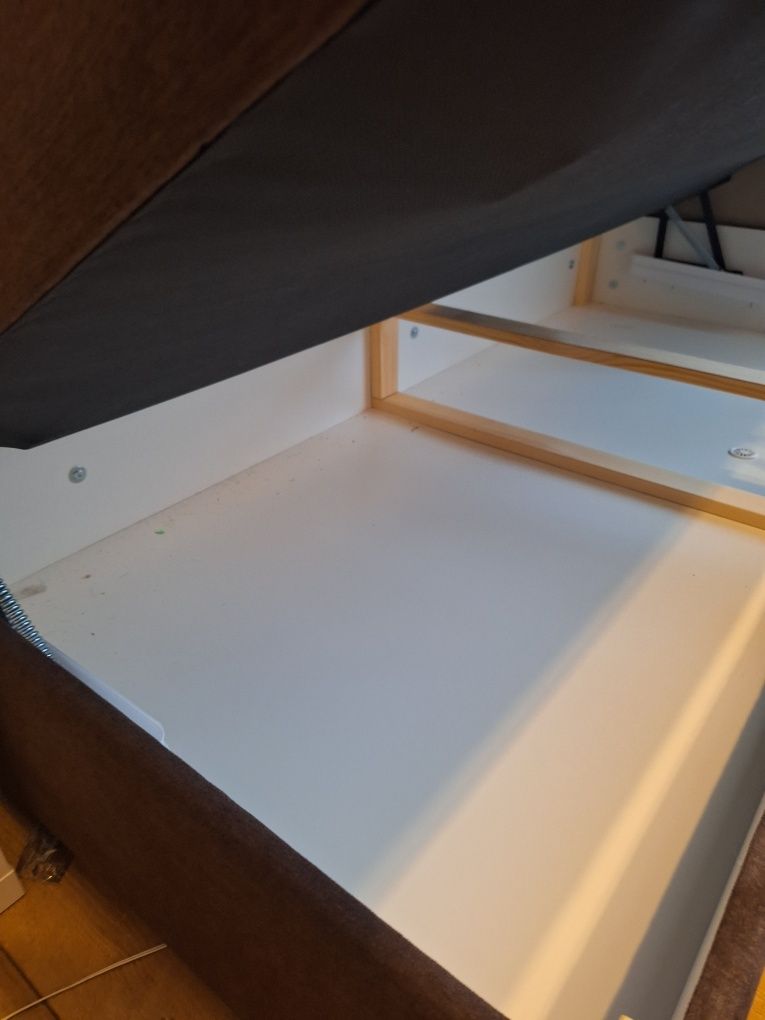 Kanapa otwierana, łóżko 90 x 200, brązowe, Legnica