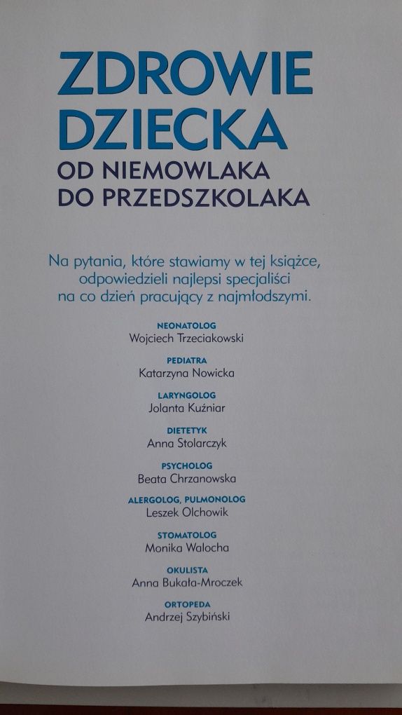 Książka Zdrowie dziecka od niemowlaka do przedszkolaka.