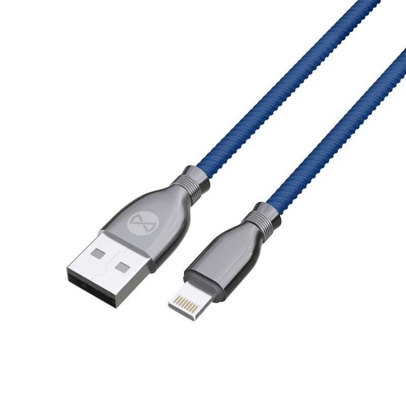 Kabel Forever Tornado USB - Apple Lightning 1m 3A granatowy