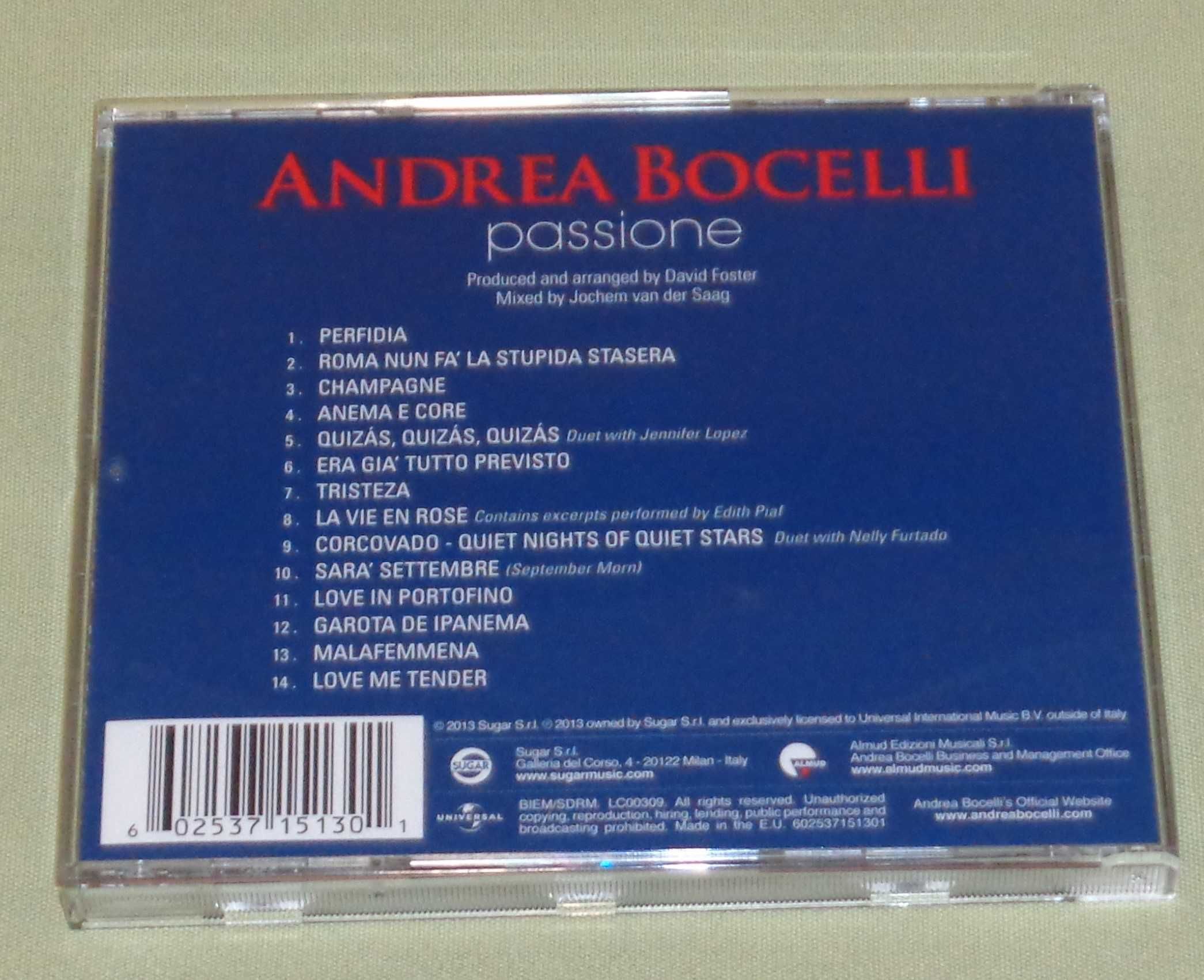 CD Andrea Bocelli ‎– Passione