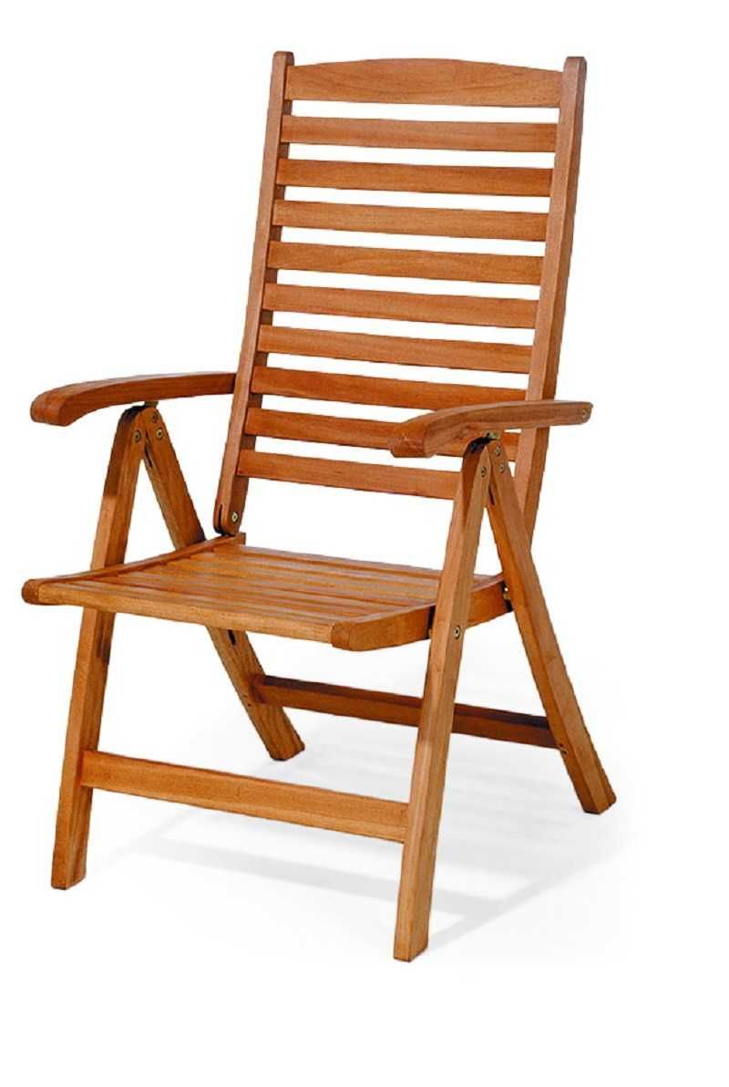 Krzesło ogrodowe z eukaliptusa, fotel ogrodowy drewniany składany