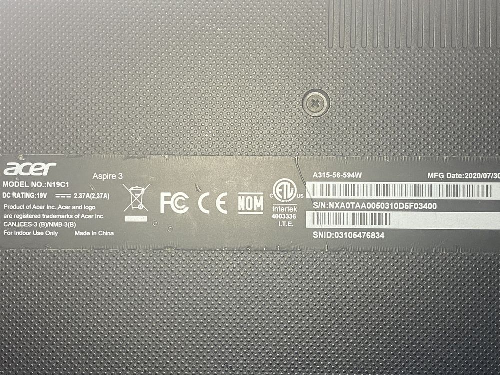 Ноутбук Acer Aspire 3 15.6" 1920x1080, Core i5-1035G1 10th