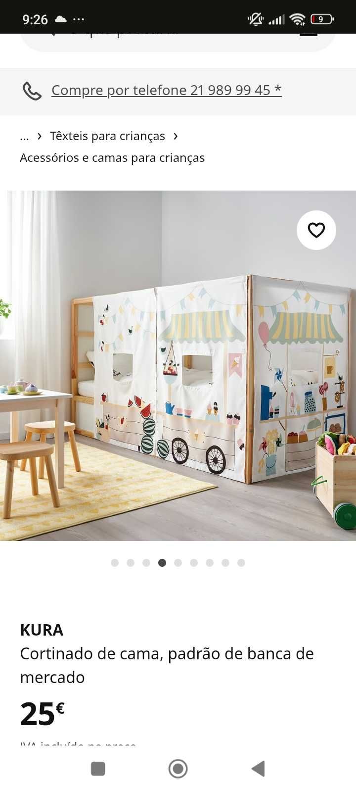Cortinado de cama Kura ikea