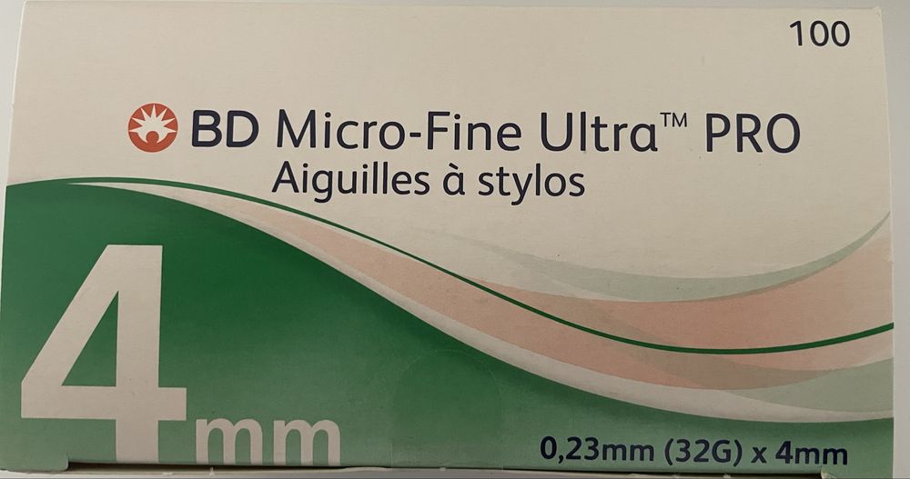 BD Micro-Fine Ultra™ PRO 32G 4 мм, 100 шт. – нові голки для інсуліну