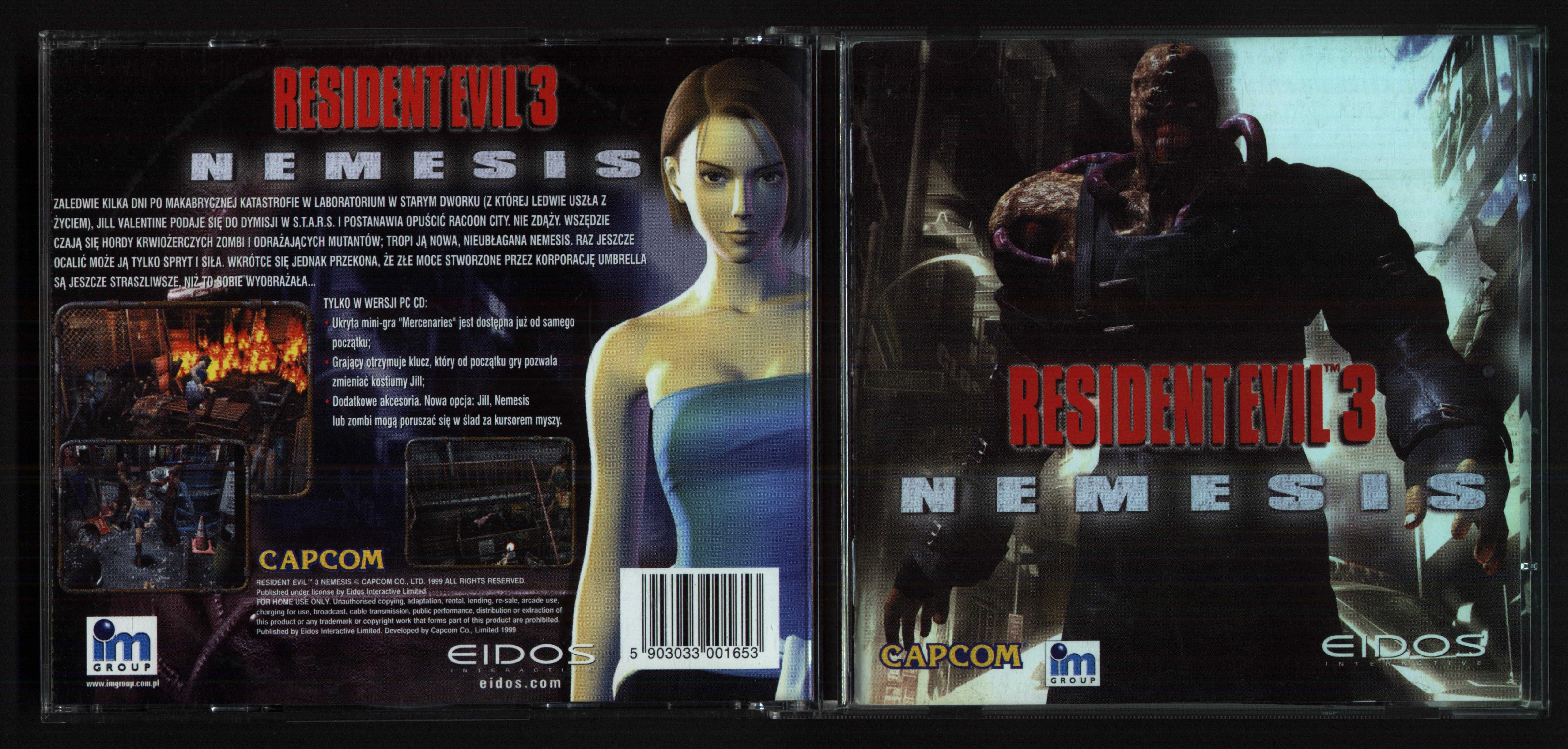 Resident Evil 3 Nemesis wer. Angielska 2000 PC Retro Gry