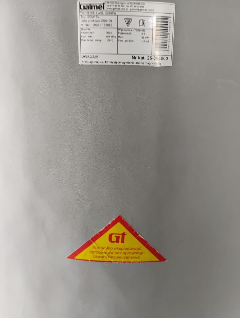 Zbiornik CWU 300l Gamlet