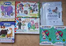 Zestaw edukacyjny 8 dla dzieci "Bajka" puzzle układanka kolorowanki