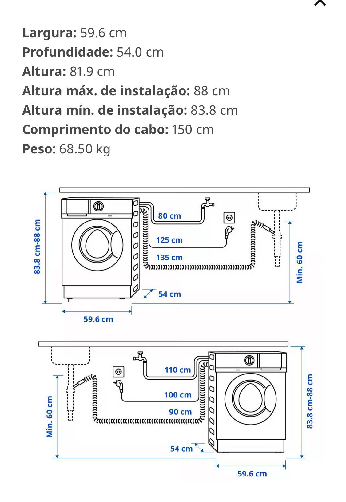 Nova! Máquina de lavar roupa integrada