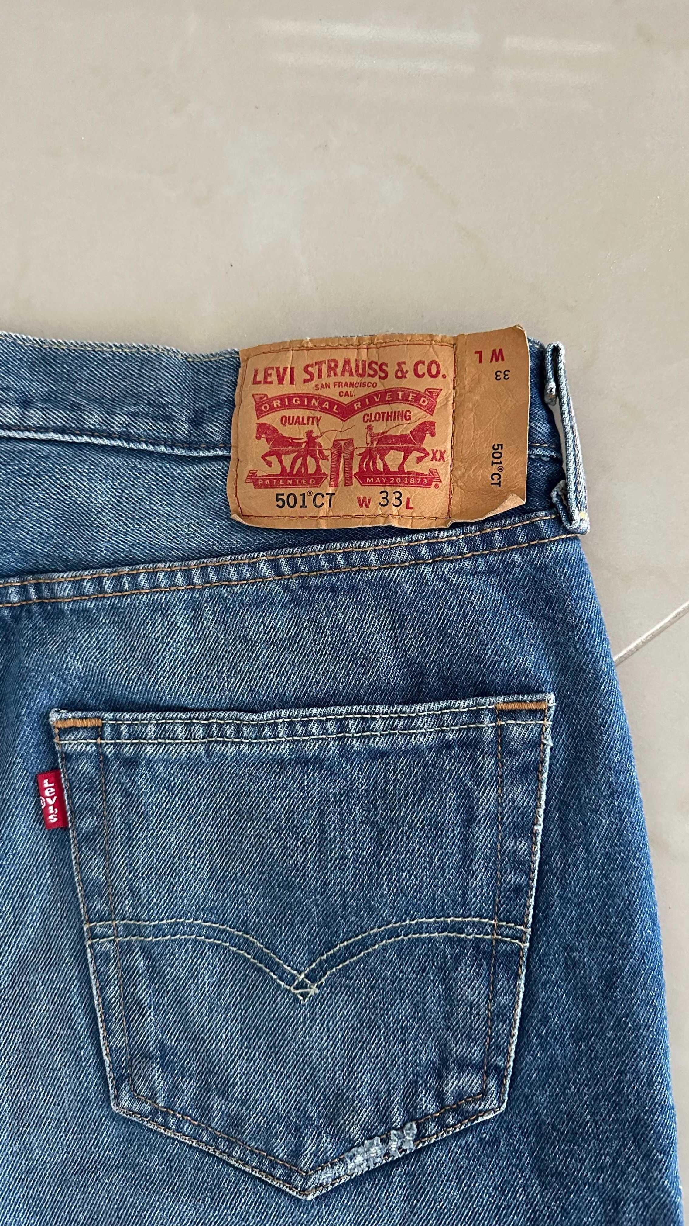 Levis 501 CT W33 Szorty Krótkie Spodenki Piękne