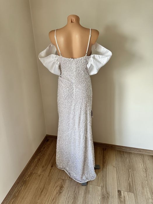 Nowa suknia ślubna cekinowa ASOS rozmiar 36 wesele cywilny poprawiny