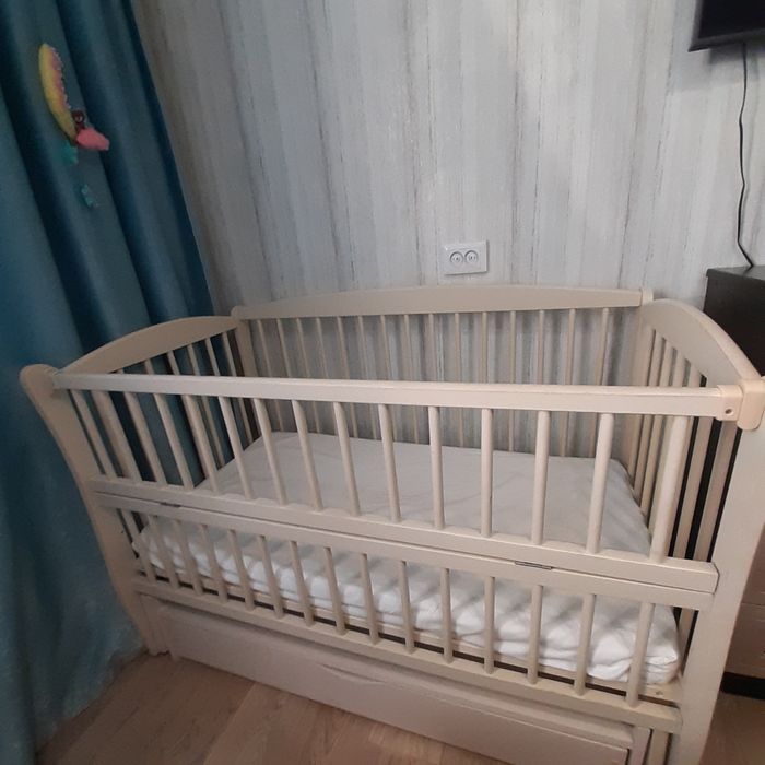 Дитяча кроватка Дубок+матрас. Кровать.
