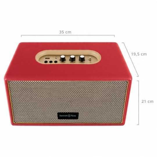 Głośnik Bluetooth AUX USB 2x30W Regulacja tonów niskich wysokich