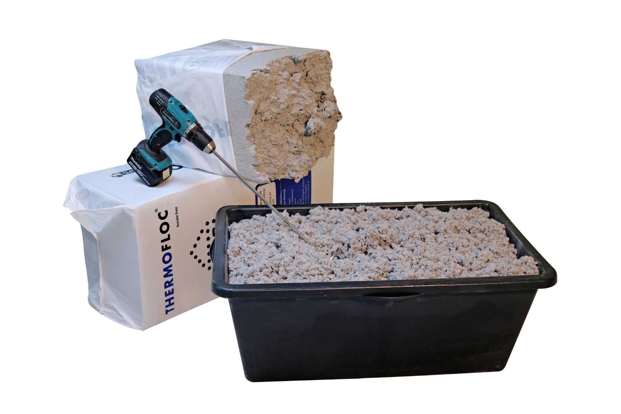 Izolacja cieplna, celuloza do ręcznego docieplania Thermofloc - paleta