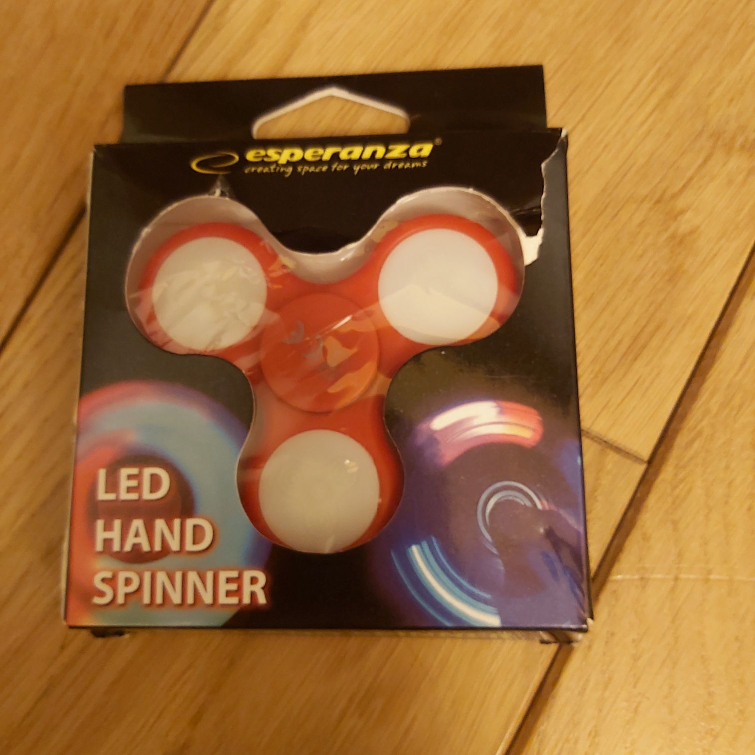 LED Hand Spinner (czerwony) - Zabawka antystresowa