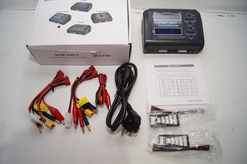 Podwójna Ładowarka do akumulatorów baterii LiPo HTRC C240 DUO