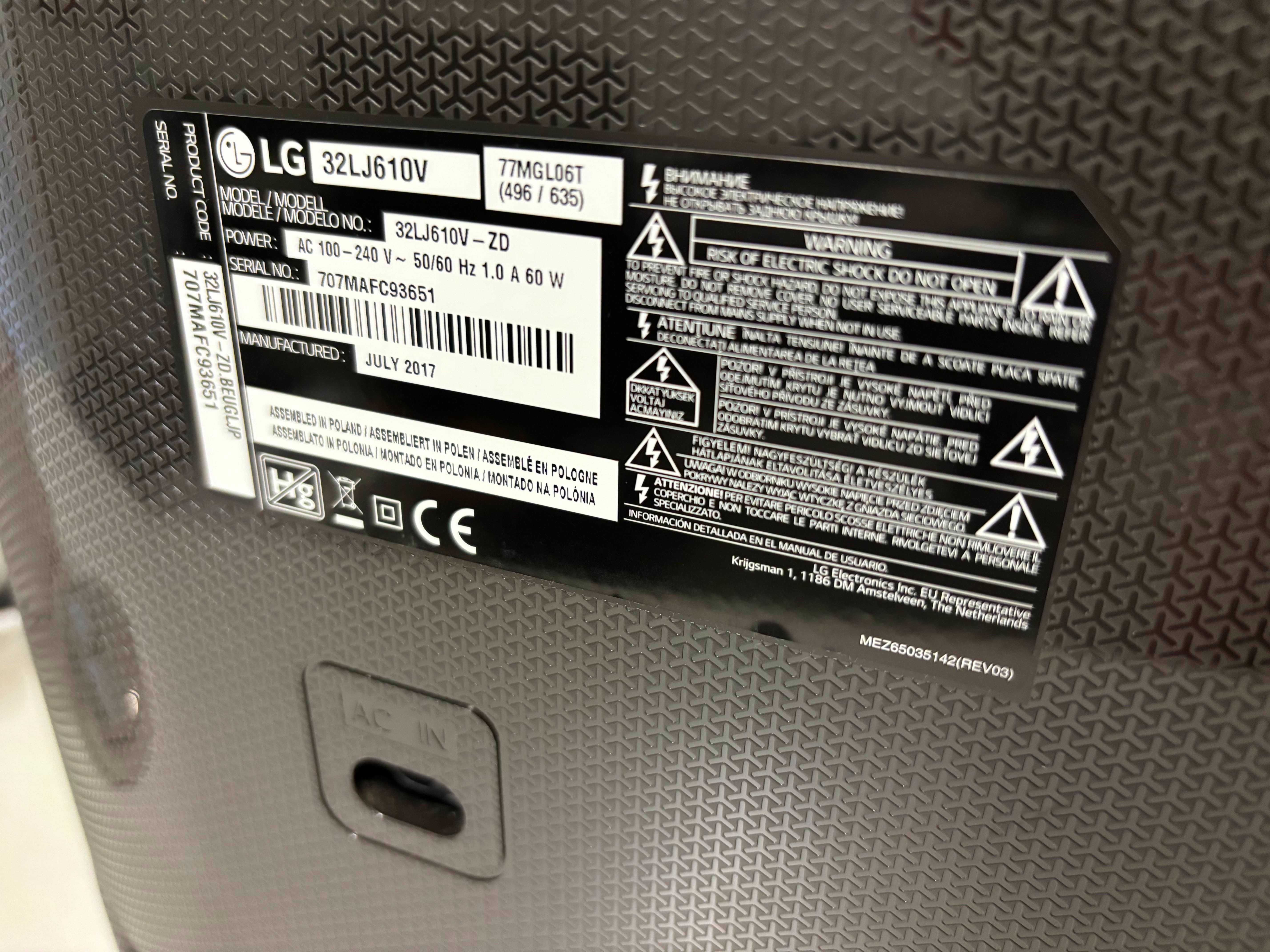 Smart TV LG 32" WebOS Internet Nova