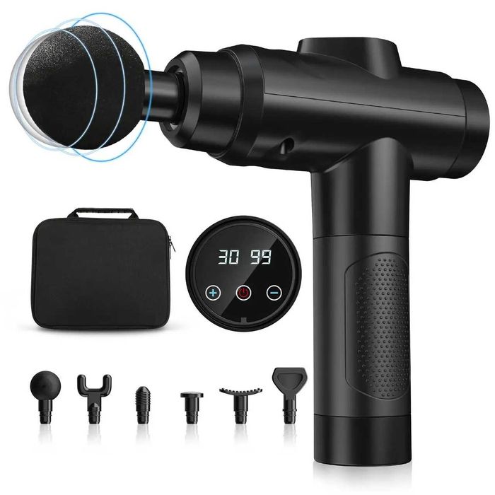 Вібраційний ударний м'язовий масажер Massage Gun Zerolia 30 швидкостей