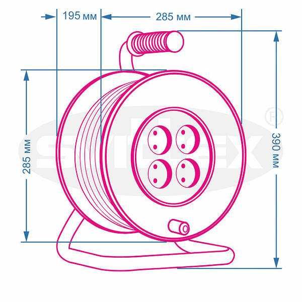 Катушка пустая для удлинителя с защитой IP44. Украина.SVITTEX