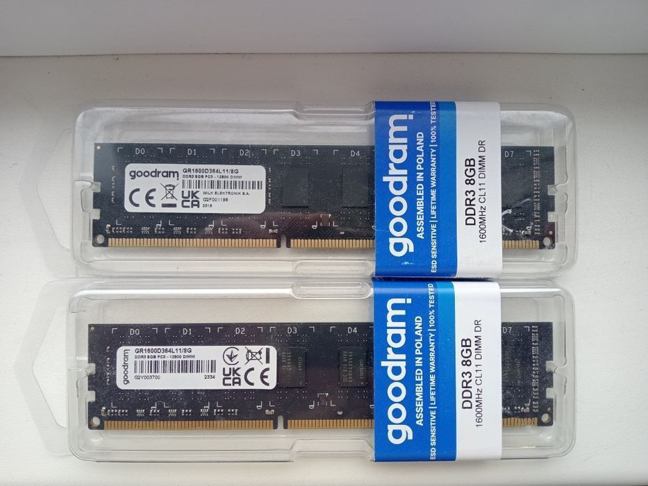 Оперативна пам'ять до пк DDR3 2х8Гб  (1600MHz)