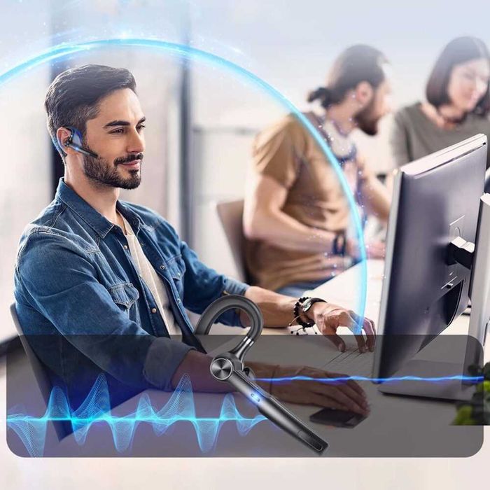 Regulowany Zestaw Słuchawkowy Bezprzewodowy z Etui Powerbank