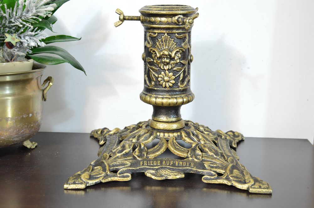 stary żeliwny STOJAK pod choinkę niemiecki