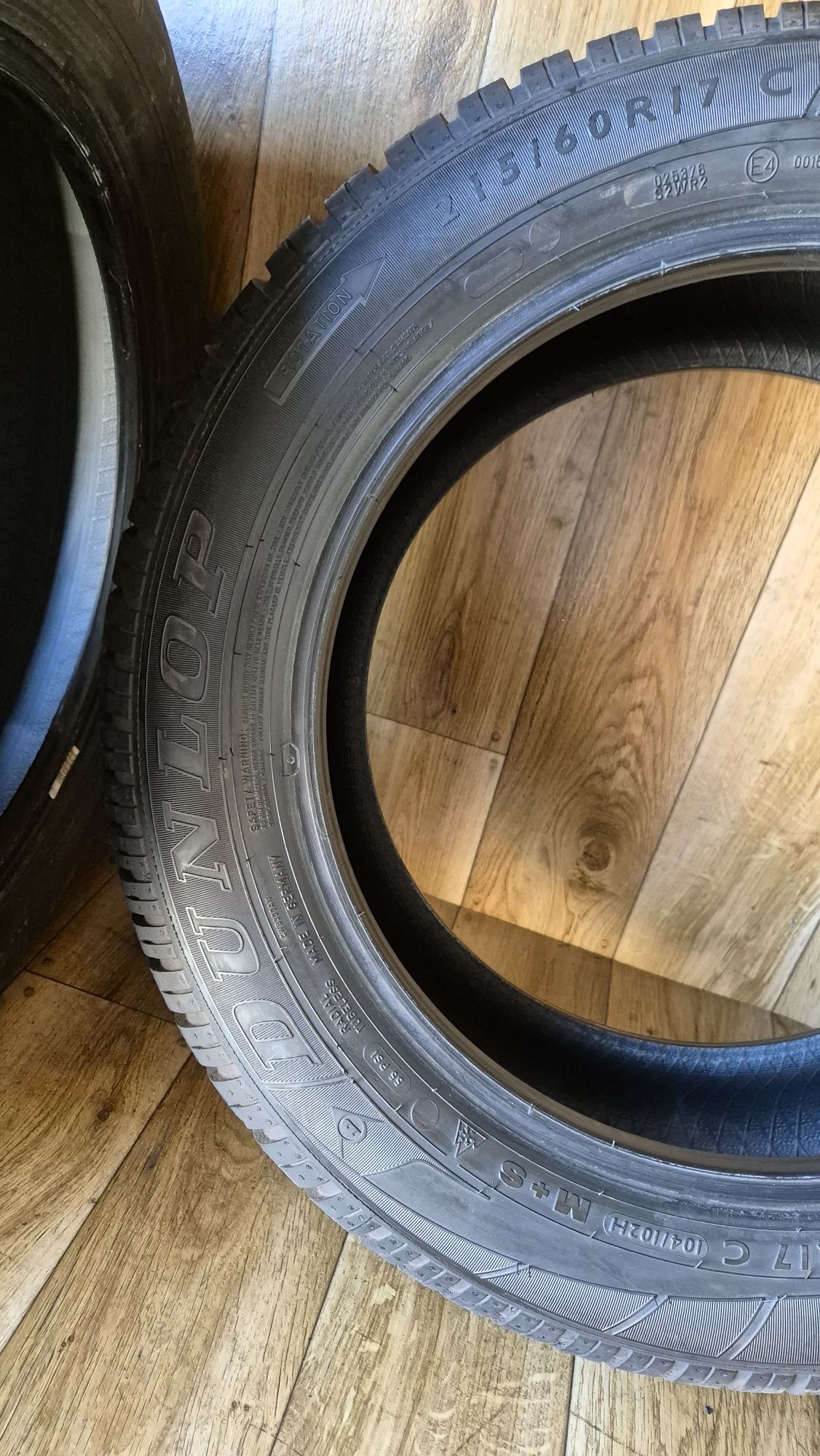 215/60/17C Dunlop Komplet zima 8mm 18r jak Nowe