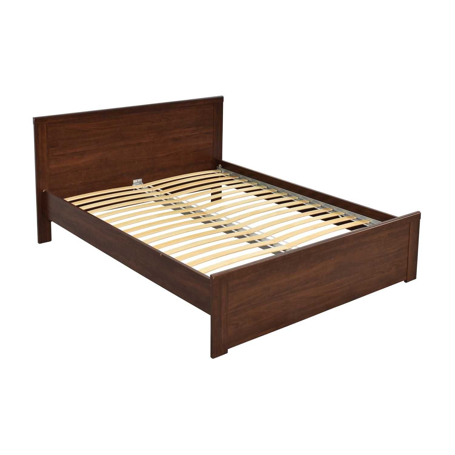 Cama de Casal IKEA 140 X 200 Brusali Castanha com Estrados incluídos