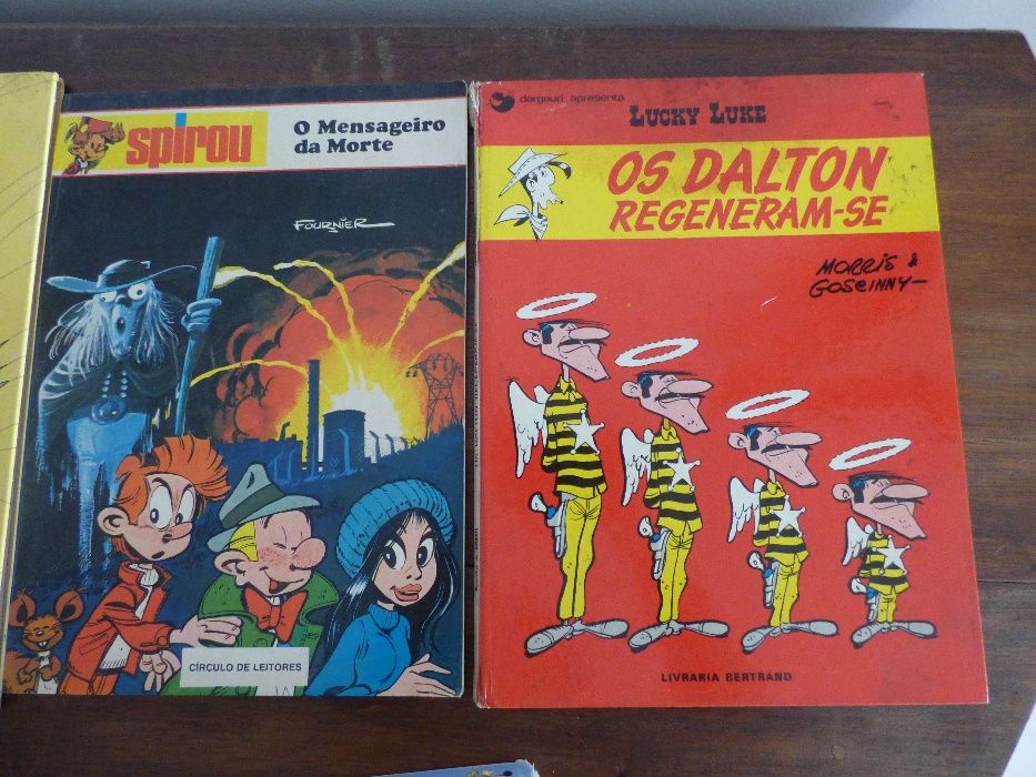 Livros BD:  Blake e Mortimer, Lucky Luke, etc