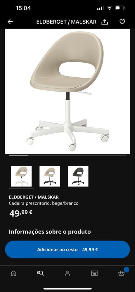 Cadeira escritório ikea-  Eldberger Malskär