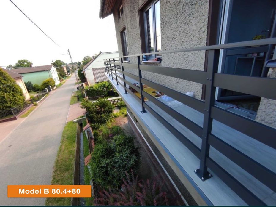 Balustrada balustrady balkonowe balkonowa barierka malowana proszkowo