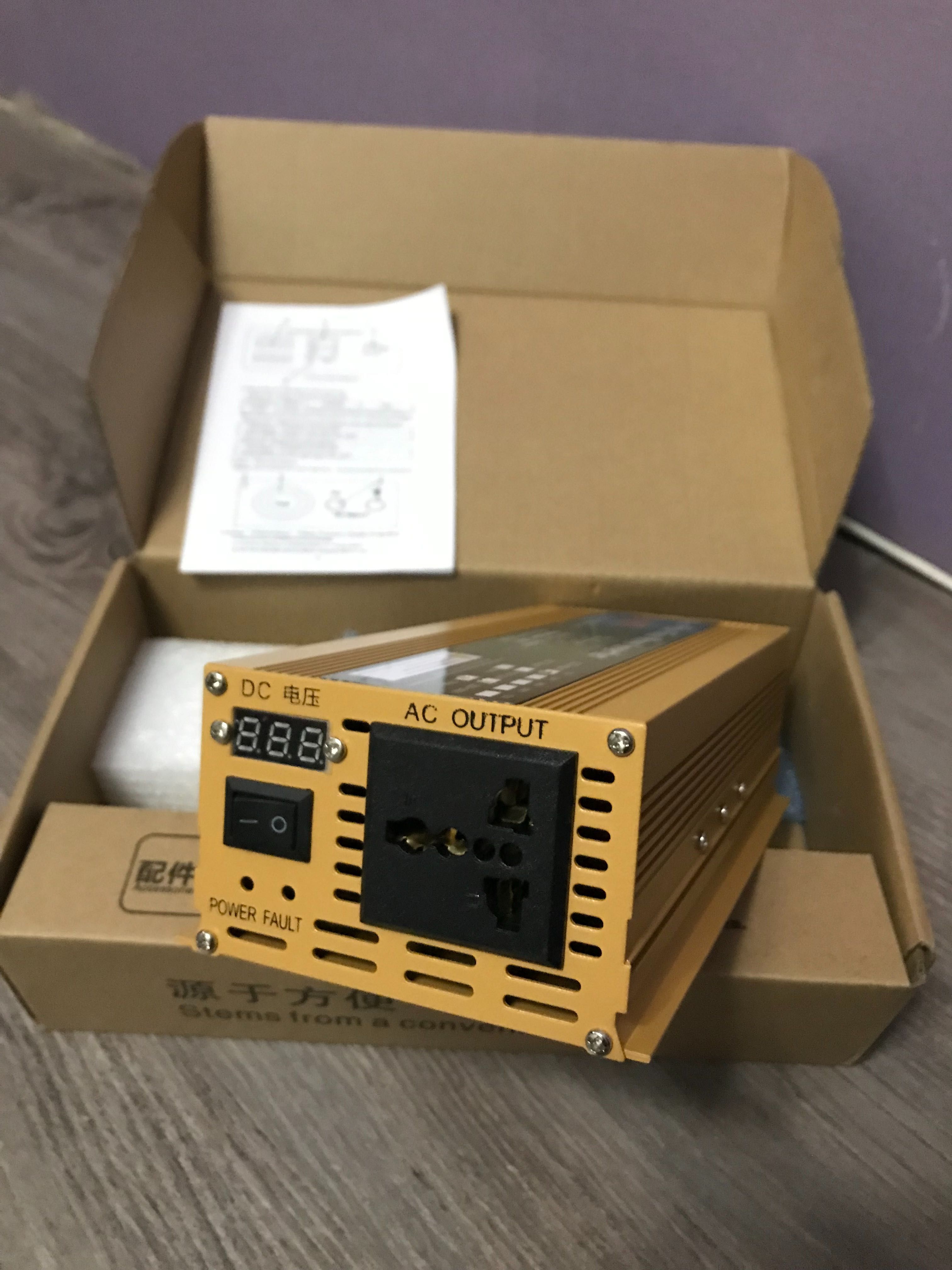 Инвертор 12v 1600w Правильная синусоида Котёл работает