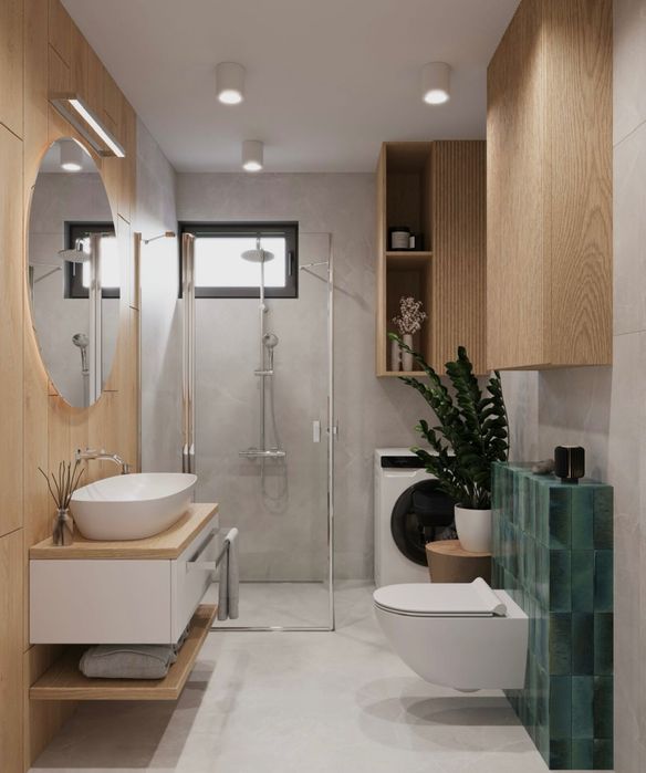 Podwójna ściana między segmentami z izolacją akustyczną |60 m2| Dębica