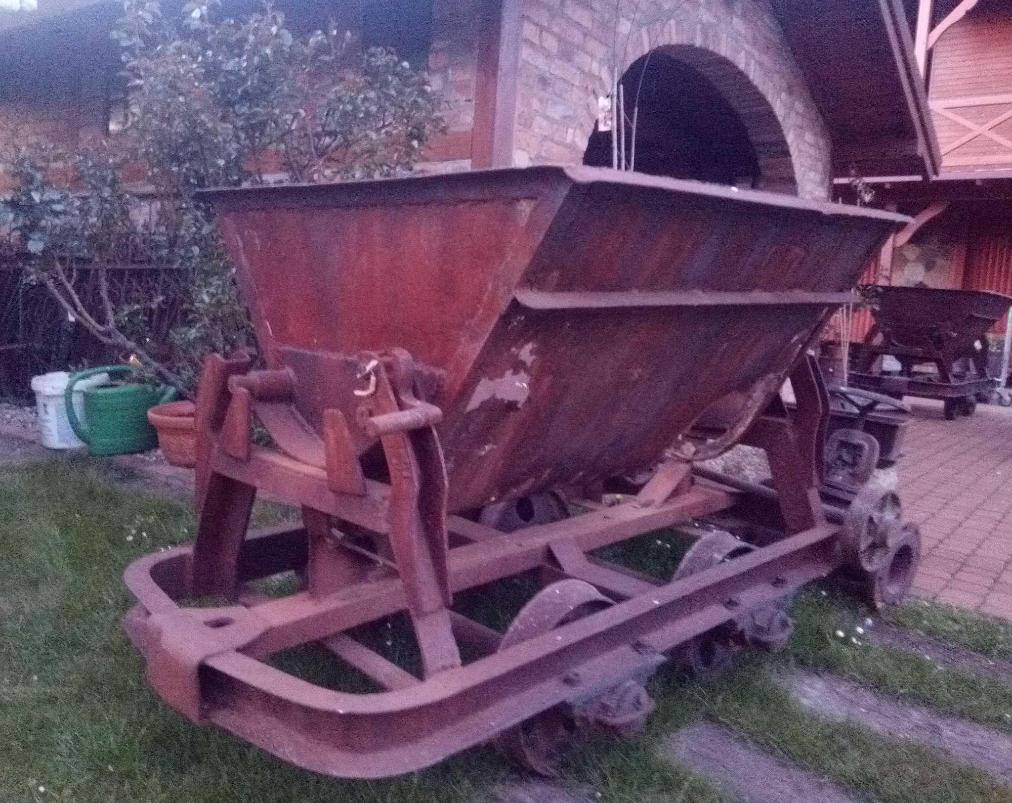 Zabytkowy wagonik kopalniany górniczy - Wózek koleba- unikat