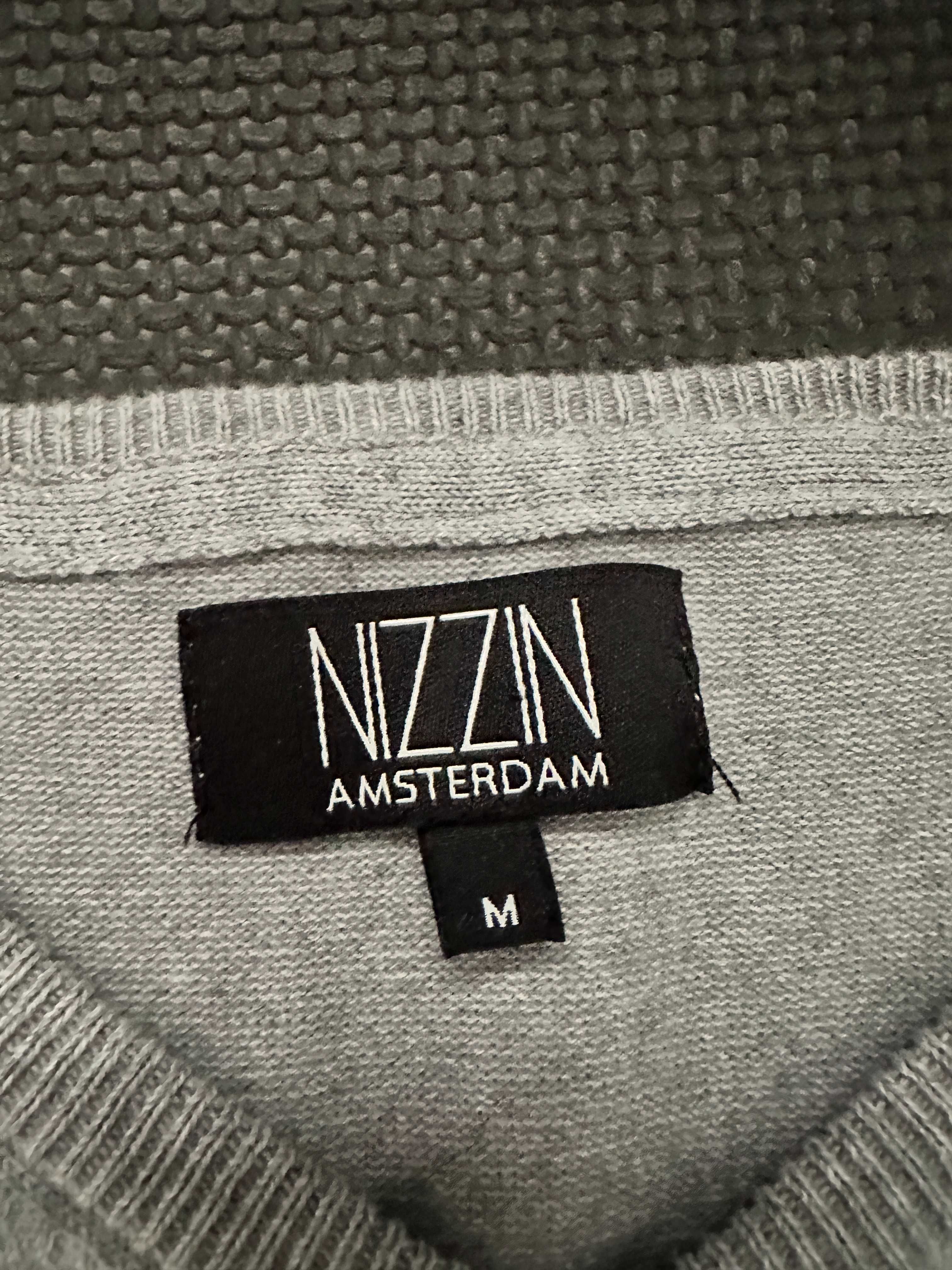 Szary sweter męski V-neck Nizzin Amsterdam rozm. M