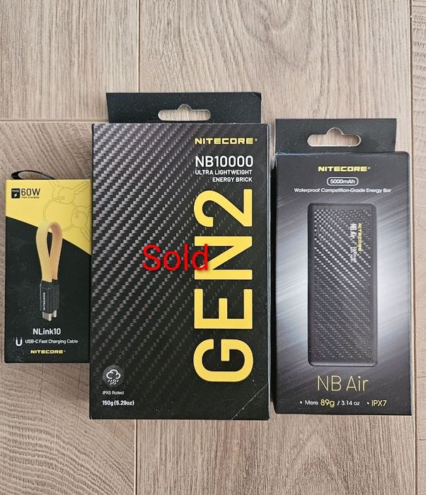 Nitecore NB Air, Nlink10, повербанки та кабелі