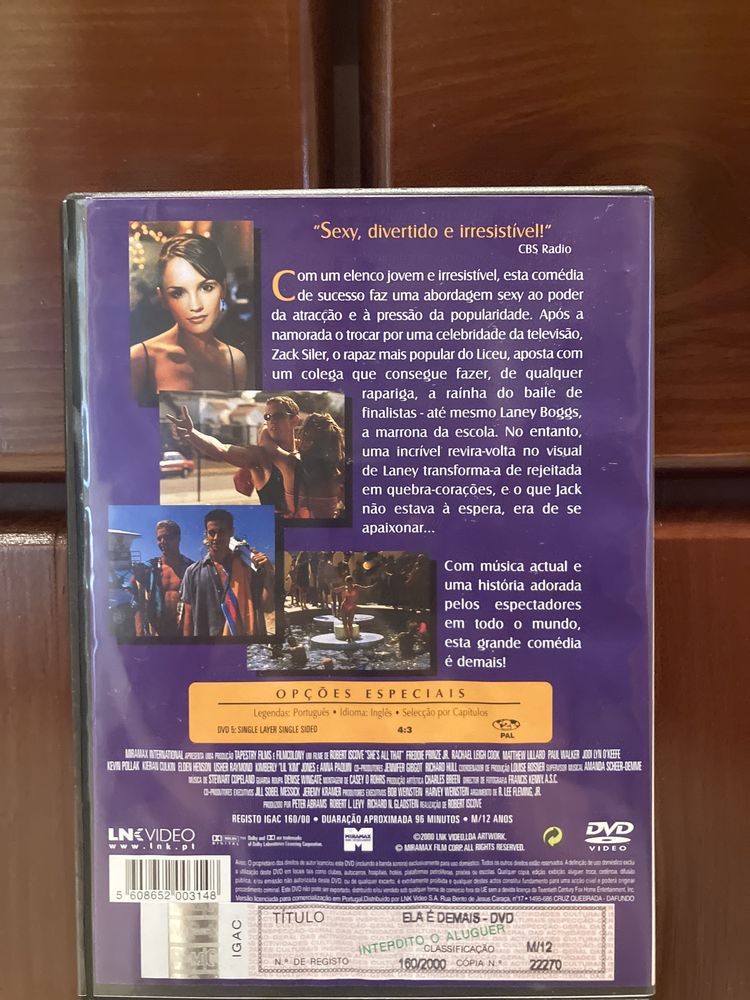 Dvd original do filme “Ela é demais” “She’s all that”