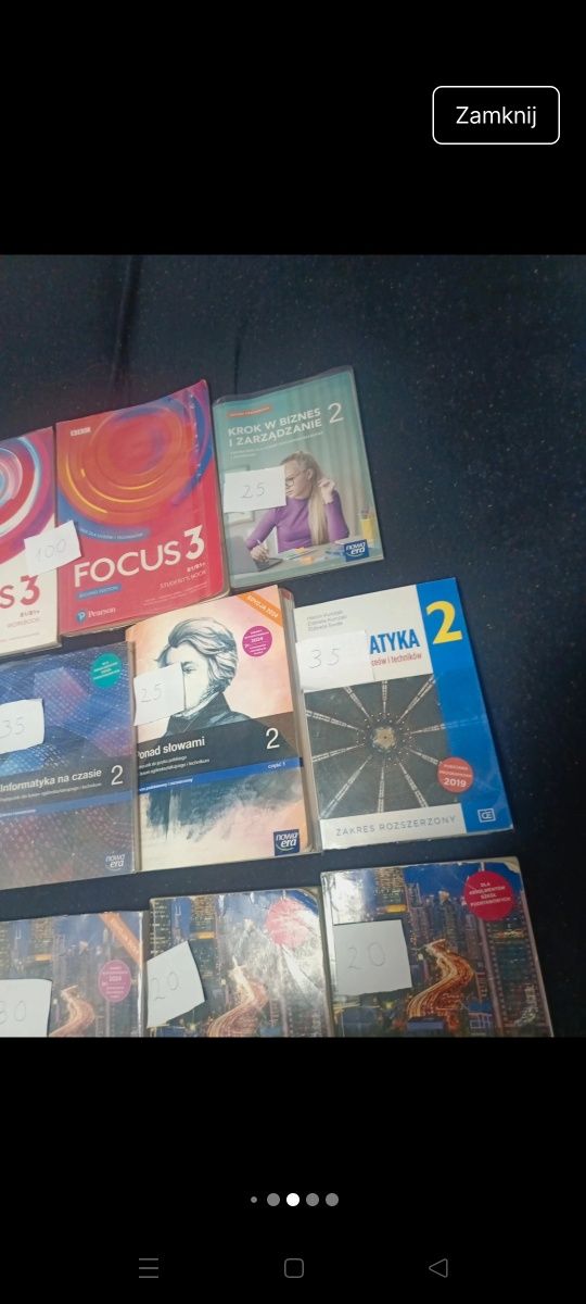 Książki 2 klasa liceum komplet zestaw