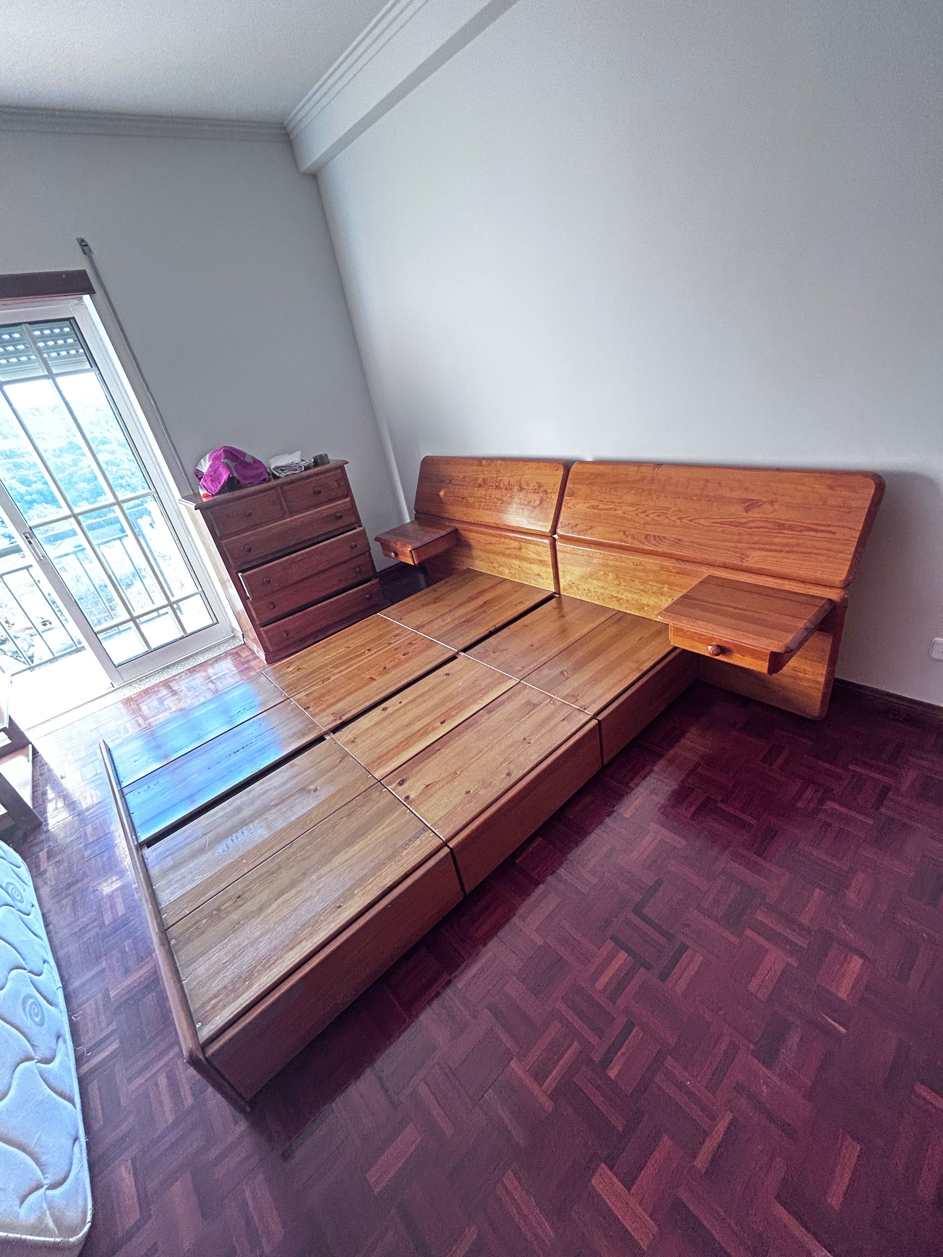 Cama casal e roupeiro Cerne